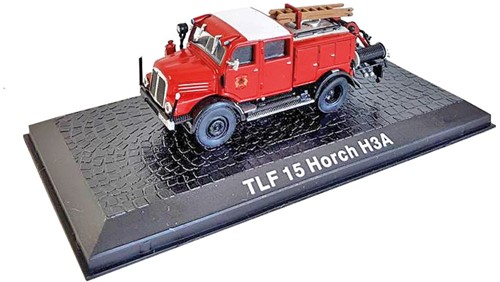Brandweerwagen Die-Cast 1:72 "TLF15 Horch H3A" 9cm (Verzendverpakking ingedeukt, item onbeschadigd) 10x19cm