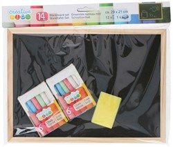 Creative Kids Tableau noir avec accessoires 14 pièces 29x21cm