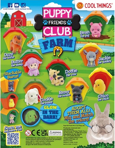 Capsule 50mm. Puppy Club Boerderij dieren