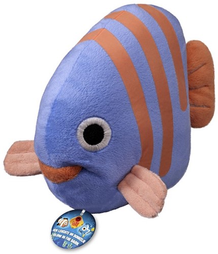 Bauer Glow in the Dark Pluche Vis Blauw/Roze 20cm