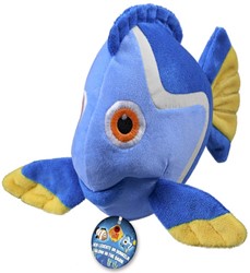 Bauer Glow in the Dark Plusch Fisch Blau/Gelb 20cm