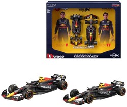 Bburago F1 Red Bull RB20 2024 1:43 Verstappen & Perez 2-Pack Giftset 22x28cm