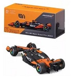 Bburago F1 Mclaren MCL38 2024 1:43 + Helmet Piastri 6,5x14,5cm