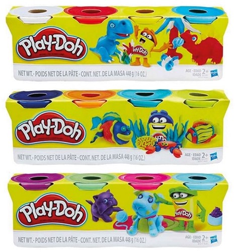 Play Doh 4 delig klei 448gram assorti 7,5x25cm