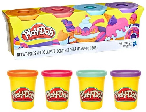 Play Doh 4 delig klei 448gram assorti 7,5x25cm-3