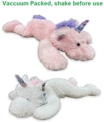 Pluche Eenhoorn Liggend Roze Wit assorti 62cm