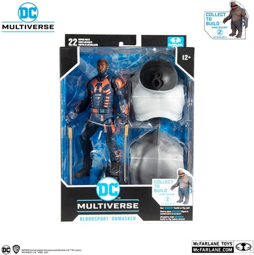 McFarlane Suicide Squad Bloodsport (Unmasked) 18cm. Collect to build King Shark
