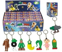Italian Brainrot AI 3D Porte-clés 4cm 12 assortis in blindbox in display (24)