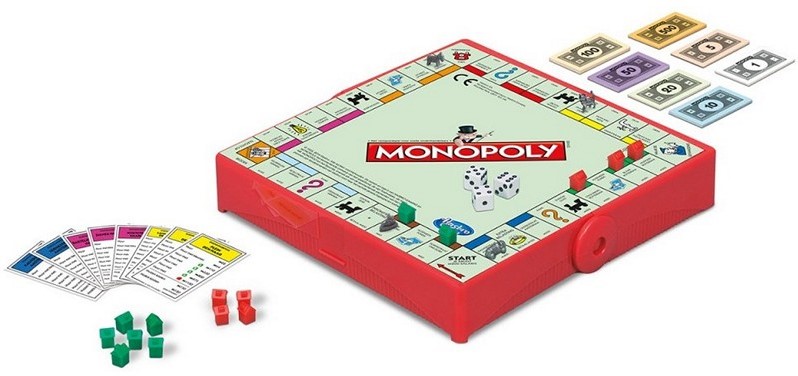 stof in de ogen gooien condoom in tegenstelling tot Hasbro Monopoly Spel 16x24cm (NL)