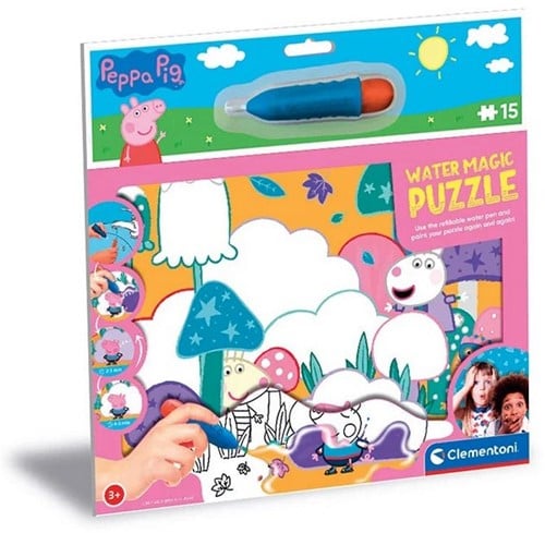 Clementoni Peppa Pig Water Magic Puzzle 15 delig 31x31cm