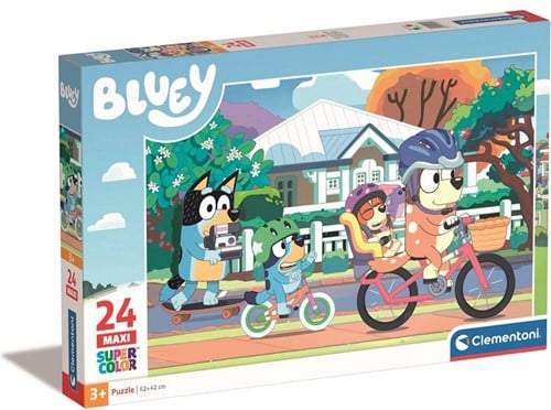 Clementoni Supercolor Puzzle Maxi 24 pieces, Bluey 27x40cm