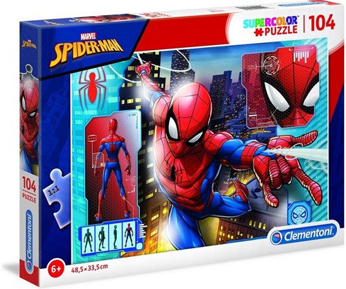 Clementoni Marvel Spiderman Supercolor Puzzel 104pcs 25x34cm