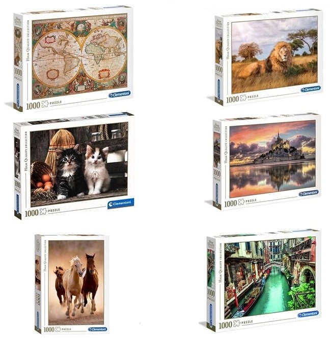 Clementoni High Quality Collection Puzzle 1000 pieces 6 assortiti 25x34cm