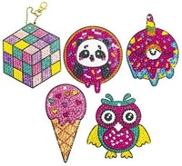 Craze Diamondz Crystal Painting Keychain Set 12,5x19cm-2