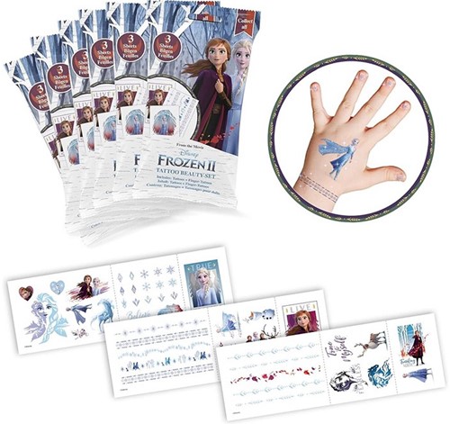 Disney Frozen II Tattoo Beauty Set Tattoos en Vingertatoeages, 3 vellen in Blindbag 9x16.5cm in display (24)-2
