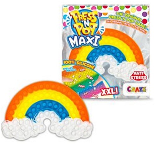 CRAZE Press´n Pop Maxi Pop-It Game XXL Regenboog 28x35cm