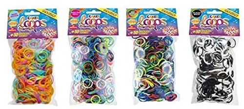 CRAZE Loops Loombands (600 pcs + 20 Clips) assorti 10x18,5cm