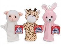 Marionnettes à main animaux, 6 assorties, 15 × 21 cm-3