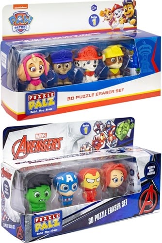 Paw Patrol / Marvel Puzzle Palz 3D Puzzel Gum 5-Pack 2 assorti 14,5x23,5cm-3