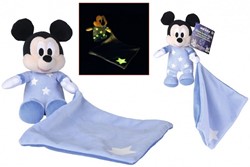 Disney Mickey Mouse Plush with Cuddle Cloth Glow in the Dark 10x35cm