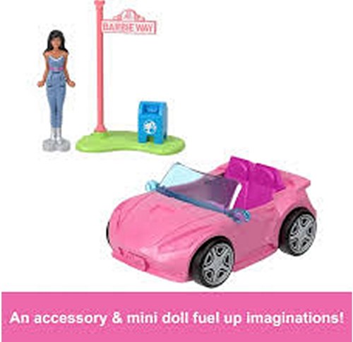 Mini Barbie Land Playset bambola con auto che cambia colore 14x15 cm in esposizione-2