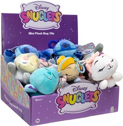 Disney Snuglets Pluche Bagclip 6 assorti 12cm in display