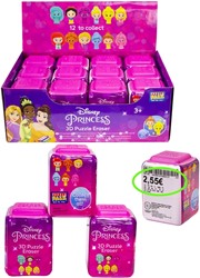 Disney Princess Scented Puzzle Palz 3D Puzzel Gum assorti in display (16) 4,5x6cm