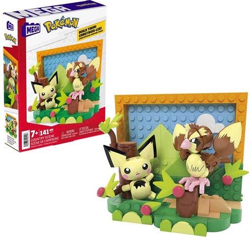 Mega Pokemon Country Scene / Town Scene 2 assortitis 15x20,5cm-2