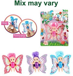 FAIRIES Fairy baby with movable wings 3 assorted 13,5x17,5cm