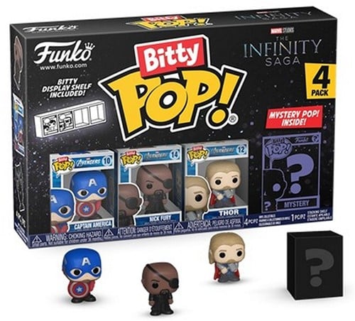 Bitty POP! Marvel Captain America 4-Pack 9,5x14cm
