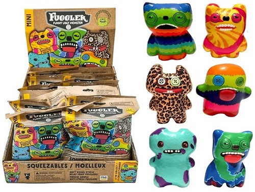 Fuggler Squeezables Soft Rising Stress Figuur 9cm in blindbag 13,5x18cm