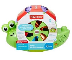 Fisher-Price Jouets interactifs Bébé Escargot musical avec son 19x30cm (Langue : Allemand)