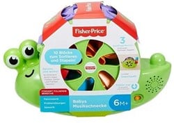 Fisher-Price Interactive Toy Baby Music Snail with Sound 19x30cm (Language: German)