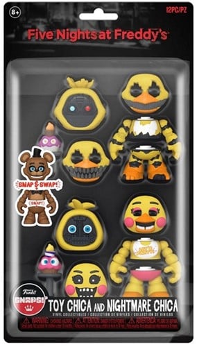 Five Nights at Freddy's Snaps! Toy Chica & Nightmare Chica 2-Pack 15,5x27,5cm