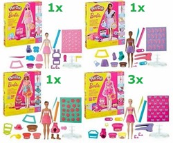 Play-Doh Barbie Designer Dolls 4 assorti 27,5x31,5cm