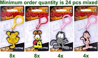 Garfield Sleutelhanger 2D PVC 4 assorti 7x15,5cm