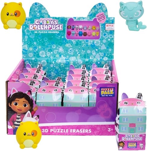 Gabbys Dollhouse Scented Puzzle Palz 3D Goma de Borrar Rompecabezas surtidos in display (16) 4,5x6cm