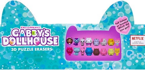 Gabbys Dollhouse Scented Puzzle Palz 3D Gomme Casse-tete assortis in display (16) 4,5x6cm-2
