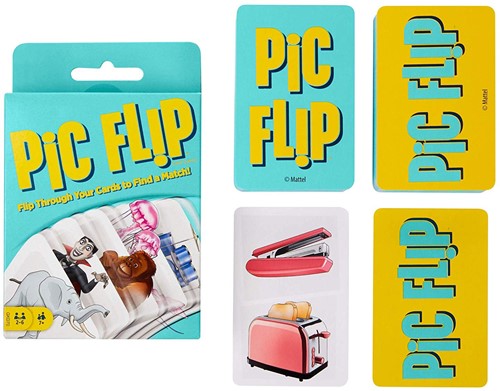 Mattel Juego de cartas Pic Flip 9x14cm (Idioma: eslovaco, húngaro, polaco)