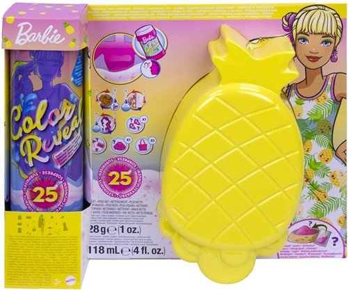 Barbie Color Reveal Pop met 25 verrassingen Schuimfeest Ananas 32x39cm