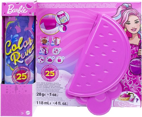 Barbie Color Reveal Pop met 25 verrassingen Schuimfeest Watermeloen 32x39cm