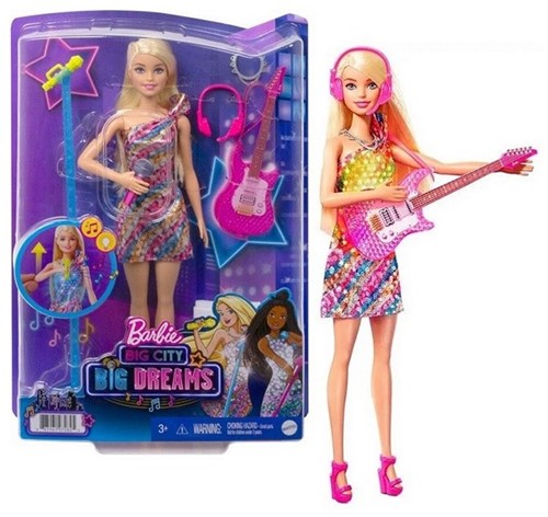 Barbie Big City Big Dreams Malibu pop met licht en geluid 22,5x32cm