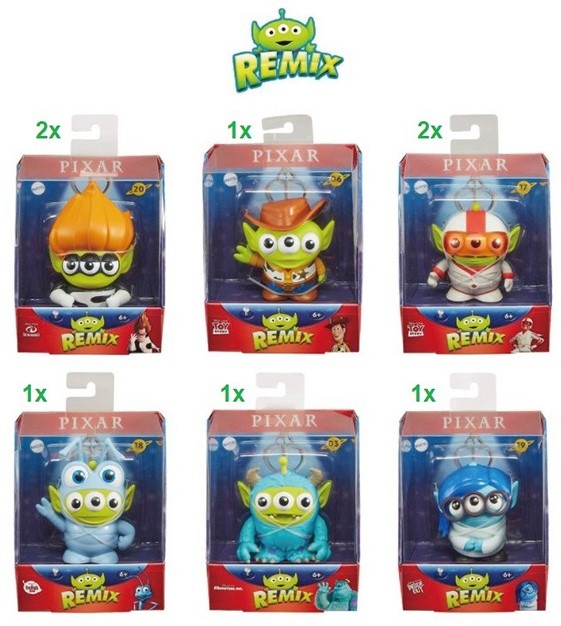 Disney Pixar Remix 6 Assorted 11 5x14cm