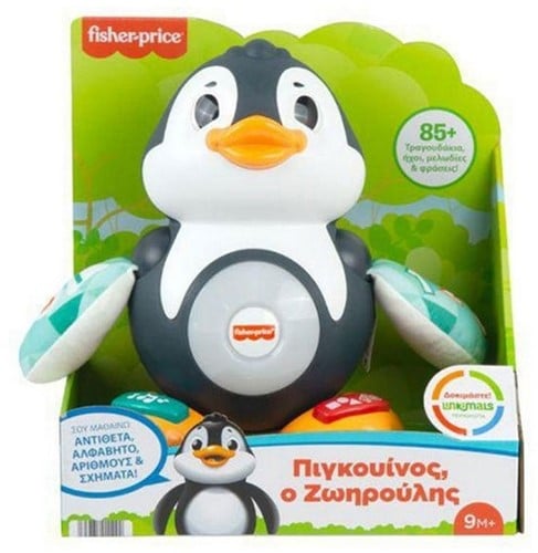 Fisher-Price Linkimals Interactief Speelgoed met licht en geluid Pinguin 26x28cm (Taal: Grieks)