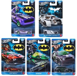 Mattel Hot Wheels DC Comics Batman Silver Series veicoli 5 assortitis 10,5x16,5cm