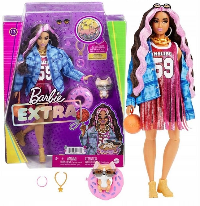 naald Redding bedriegen Barbie Extra Pop Styling toebehoren + dier 24x33cm