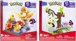 Mega Pokemon Pichu's Forest Forage / Charmanders Fire-Type Spin 2 surtidos 15,5x18cm