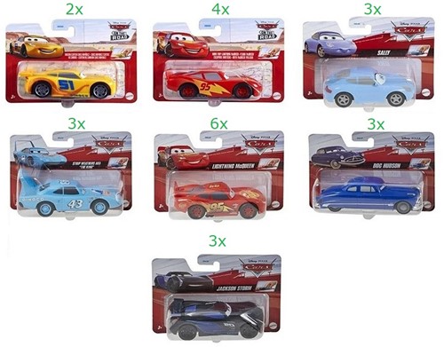 Disney Cars Fahrzeuge 1:43 Pull-back 7 sortiert 10x14cm