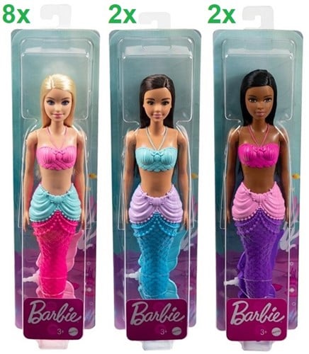 Mattel Barbie Dreamtopia Pop Zeemeermin 3 assorti 8,5x32,5cm