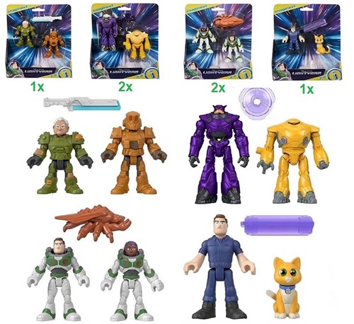 Disney Lightyear Imaginext Figure 2-Pack 4 assortiti 16x19cm